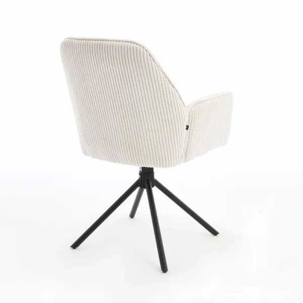 Eetkamerstoel Noah (set van 2) - Creme - Afbeelding 3