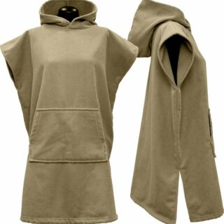 BEACH PONCHO - 80x100 cm - Strand - Zomer - Sneldrogend - Taupe