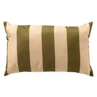 Textino - APOLLO - buitenkussen 30x50 cm - gestreept - Olive Branch - groen, beige