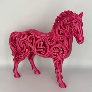 Paard - Fuchsiaroze | Elegante Designdecoratie