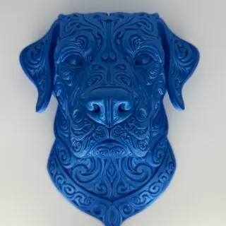 Hond - Blauw | Elegante Designdecoratie